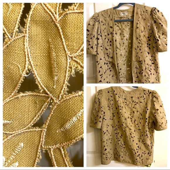 Intricate Eyelet Flower Cardigsn - Picture 1 of 2